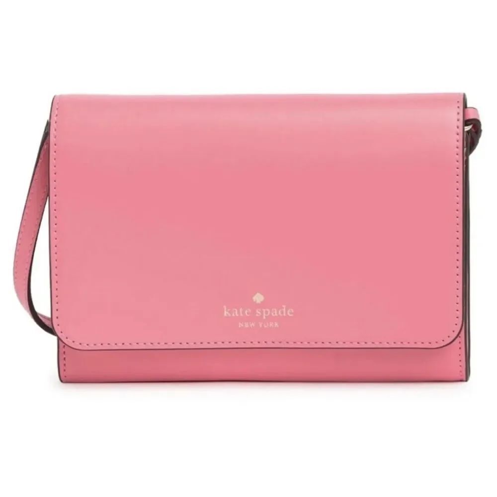 Kate Spade New York Snap With String Pink Leather Crossbody Bag NWT WLRU5769 - Picture 14 of 14